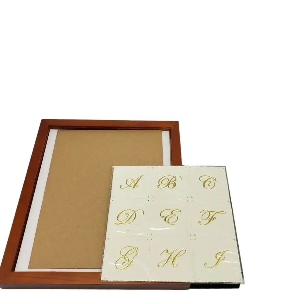 Cynthia Royce Wood Toned Monogramed Picture Frame